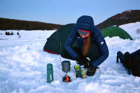 gotowanie na śniegu