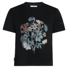 Koszulka z krótkim rękawem Icebreaker Merino 150 Tech Lite SS Crop Tee NZ Flora Women BLACK