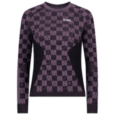Koszulka z długim rękawem Mons Royale Ascender Merino Seamless Long Sleeve Women Mauve / Black