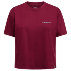 Koszulka z krótkim rękawem La Sportiva TRILOGY CROP T-SHIRT Women Redwood/Limestone