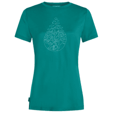 Koszulka z krótkim rękawem Icebreaker Merino 150 Tech Lite III SS Tee Hike Path Women TIDAL TEAL