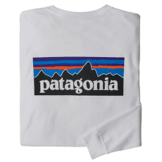 Koszulka z długim rękawem Patagonia Long-Sleeved P-6 Logo Responsibili-Tee Men White