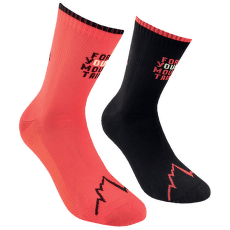 Skarpety La Sportiva FOR YOUR MOUNTAIN SOCKS Black/Sangria