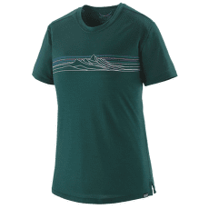 Koszulka z krótkim rękawem Patagonia Cap Cool Merino Graphic Shirt Women Strata Stripe: Cascade Green