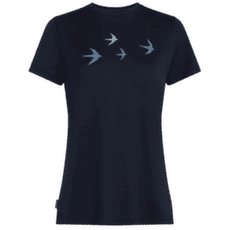 Koszulka z krótkim rękawem Icebreaker Merino 150 Tech Lite SS Tee Bird Transit Women Midnight Navy