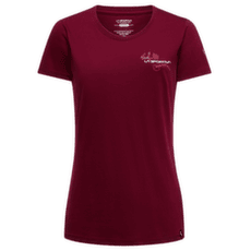 Koszulka z krótkim rękawem La Sportiva CLIMB FLOWER T-SHIRT Women Redwood/Azalea