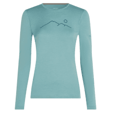 Koszulka z długim rękawem Icebreaker Merino 200 Oasis LS Crewe Rainer Ridge Women HYDRO