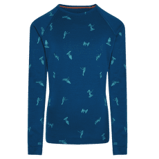 Koszulka z długim rękawem Icebreaker Merino 200 Oasis LS Crewe Snow Day Kids ATLANTIS/TOPAZ/AOP
