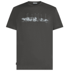 Koszulka z krótkim rękawem Icebreaker Merino 150 Tech Lite SS Tee The Peaks Men OBSIDIAN
