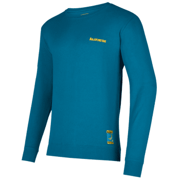 Koszulka z długim rękawem La Sportiva CLIMBING ON THE MOON Sweatshirt Men Turchese/Giallo