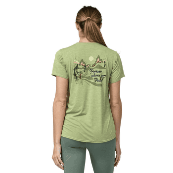 Koszulka z krótkim rękawem Patagonia Cap Cool Daily Graphic Shirt Lands Women Trailways: Redtail Rust X-Dye