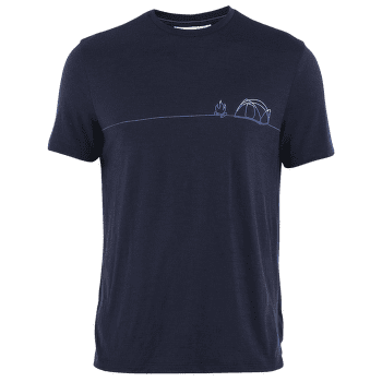 Koszulka z krótkim rękawem Icebreaker Merino 150 Tech Lite SS Tee Single Line Camp Men Midnight Navy