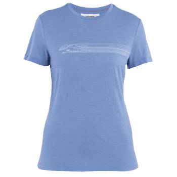 Koszulka z krótkim rękawem Icebreaker Merino 150 Tech Lite SS Tee Camping Lines Women BAJA