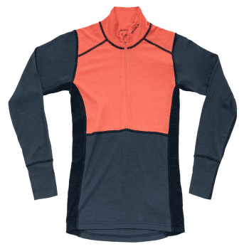 Koszulka z długim rękawem Devold Lauparen Merino 190 Zip Neck Women 121C CORAL/NIGHT/INK