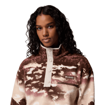 Bluza Columbia Helvetia™ II Printed Cropped Half Snap Women Tobacco Sisters, Dark Stone 256