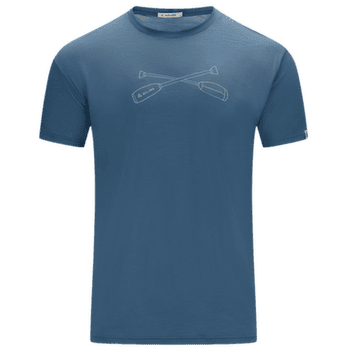Koszulka z krótkim rękawem Aclima LightWool 140 Tee Oars Men Blue Fusion