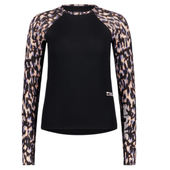 Koszulka z długim rękawem Mons Royale Bella Merino Long Sleeve Women Rock Leopard/Black