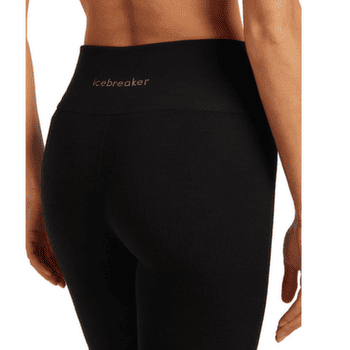 Szorty Icebreaker Merino Blend 260 Seamless Rib 8" High Rise Shorts Women BLACK
