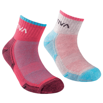 Skarpety La Sportiva Kids Running Socks Malibu Blue/Hibiscus