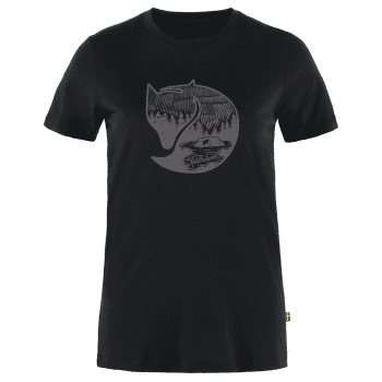 Koszulka z krótkim rękawem Fjällräven Abisko Wool Fox SS Women Black-Iron Grey