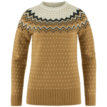 Sweter Fjällräven Övik Knit Sweater Women Buckwheat Brown-Chalk White