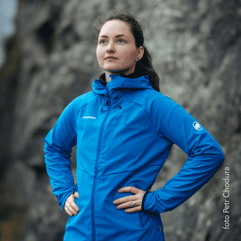 Bunda Mammut Ultimate Comfort SO Hooded Jacket Women marine 5118