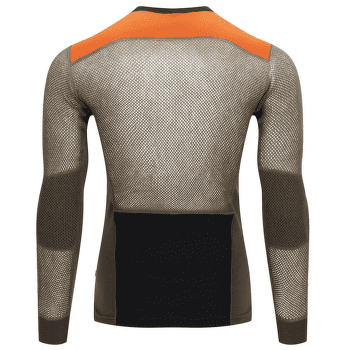 Koszulka z długim rękawem Aclima WoolNet Hiking Crew Neck shirt Men Jet Black/Tarmac/Gold Flame