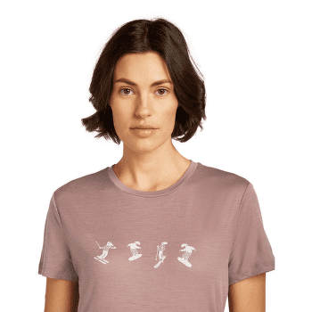 Koszulka z krótkim rękawem Icebreaker Merino 150 Tech Lite SS Tee Snow Day Women TOPAZ