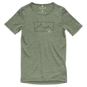 Koszulka z krótkim rękawem Devold Active Outline Tee Kid 421A FOREST