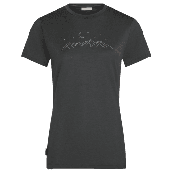 Koszulka z krótkim rękawem Icebreaker Merino 150 Tech Lite SS Tee Sparkling Stars Women OBSIDIAN