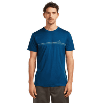 Koszulka z krótkim rękawem Icebreaker Merino 150 Tech Lite SS Tee Range Stripes Men ATLANTIS