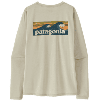 Koszulka z długim rękawem Patagonia Long-Sleeved Cap Cool Daily Shirt  - Boardshort Logo Women Dyno White