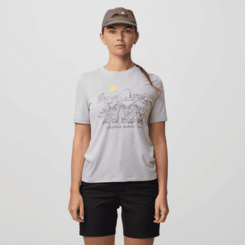 Koszulka z krótkim rękawem Fjällräven HOJA LUGNT WOOL T-SHIRT WOMEN Lavender Mist