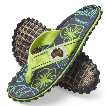 Klapki Gumbies Gumbies Lime Hibiscus Lime Hibiscus