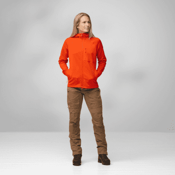 Bluza Fjällräven Abisko Grid Fleece Hoodie Women Breeze Blue