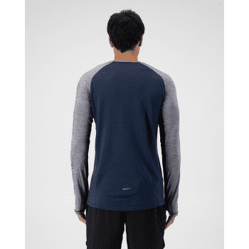 Koszulka z długim rękawem Mons Royale Temple Merino Air-Con LS Men Grey Heather / Midnight