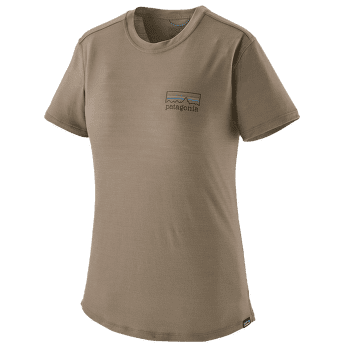Koszulka z krótkim rękawem Patagonia Cap Cool Merino Graphic Shirt Women Fitz Roy Strata: Wing Grey