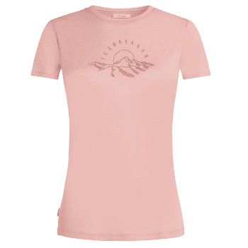 Koszulka z krótkim rękawem Icebreaker Merino 150 Tech Lite SS Tee Sunrise Summit Women BLUSH