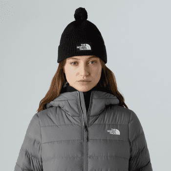 Czapki The North Face TNF LOGO BOX POM BEANIE TNF BLACK