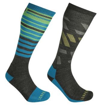 Skarpety Lorpen SKI MID 2 PACK ECO Men CHARCOAL/BLUE