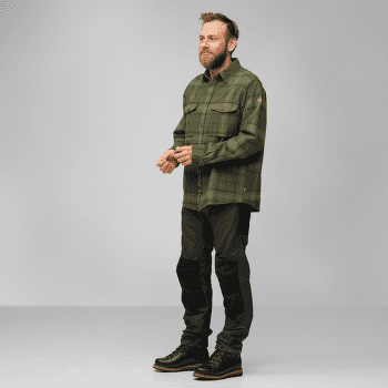 Koszula z długim rękawem Fjällräven Övik Twill Shirt Men Autumn Leaf-Dark Navy