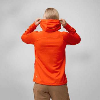 Bluza Fjällräven Abisko Grid Fleece Hoodie Women Breeze Blue