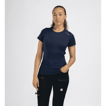 Koszulka z krótkim rękawem Aclima LightWool 140 Trail Tee Women Navy Blazer