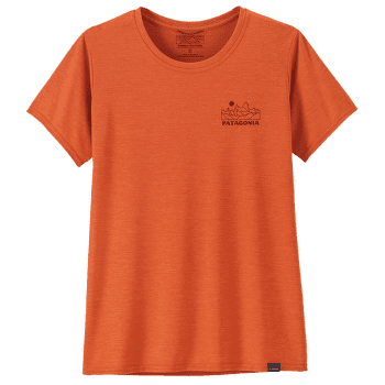 Koszulka z krótkim rękawem Patagonia Cap Cool Daily Graphic Shirt Lands Women Trailways: Redtail Rust X-Dye