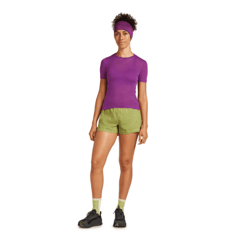 Koszulka z krótkim rękawem Icebreaker Merino Blend 75 Cool-Lite™ Featherlight SS Crewe Women BLACK