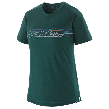 Koszulka z krótkim rękawem Patagonia Cap Cool Merino Graphic Shirt Women Strata Stripe: Cascade Green