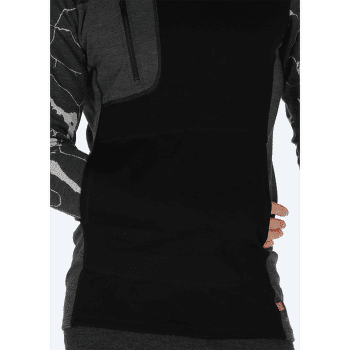 Koszulka z długim rękawem Aclima Lars Monsen Femunden crewneck Men Jet Black/Marengo/Femunden Dark