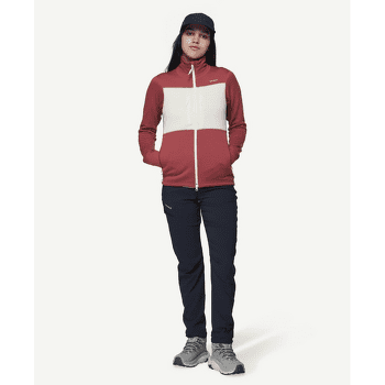 Bluza Devold Egga Grid Merino Jacket Women 753B  MARSALA/RAW WHITE