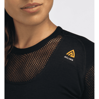 Koszulka z długim rękawem Aclima WoolNet Crew Neckt Women Azure Blue / Jet Black