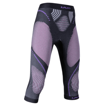 Legginsy 3/4 UYN Evolutyon UW Pants Medium Melange Women Anthracite Melange/Raspberry/Purple